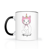 Funny Unicorn Kitty Cat 11oz Color Accent Coffee Mug