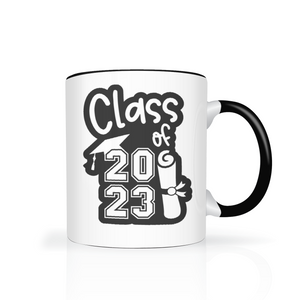 CLASS of 2023 Color Accent 11oz Coffee Mug Choice of 7 Colors