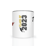 CLASS of 2023 Senior Football Color Accent 11oz Coffee Mug