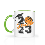 CLASS of 2023 Senior Basketball 11oz Color Accent Coffee Mug