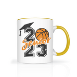 CLASS of 2023 Senior Basketball 11oz Color Accent Coffee Mug