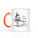 I'm a Witch Before My Coffee Color Accent 11oz Coffee Mug