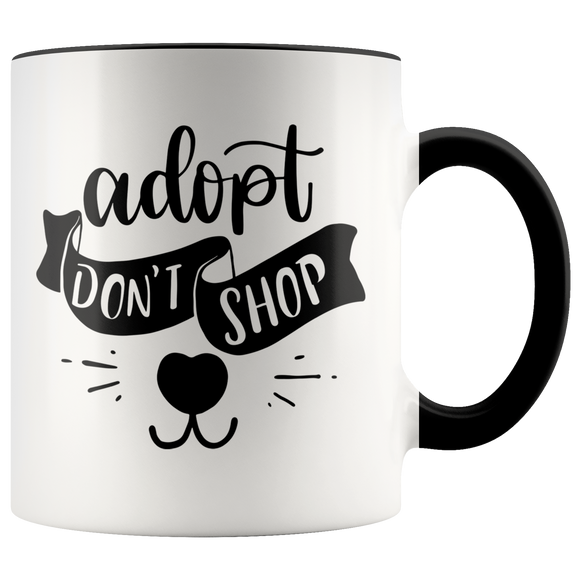 Adopt, Don't Shop 11oz Color Accent Coffee Mug