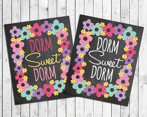 College Dorm Decor DORM SWEET DORM 8x10 Wall Art Poster PRINT - J & S Graphics