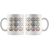 PEACE Sign Collection Design Coffee Mug 11oz or 15oz