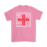 NURSE Words Subway Typography RED CROSS Unisex T-Shirt