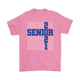 SENIOR Class 2021 T-Shirt, High School Color Blue, Men's & Women's