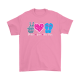 PEACE LOVE FLIP FLOPS Men's or Women's T-Shirt - J & S Graphics