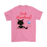 Bah Humbug! Grumpy Kitty Cat tangled in Christmas Lights Men's T-Shirt