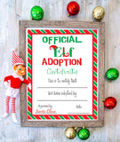 ELF ADOPTION CERTIFICATE and Surveillance Kit, Christmas Shelf Elf, Holiday printable, Digital, Adopt an Elf