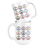 PEACE Sign Collection Design Coffee Mug 11oz or 15oz