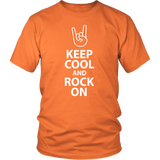 KEEP COOL and ROCK ON Unisex T-Shirt - J & S Graphics