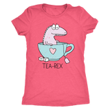 TEA REX - Humorous Women's Triblend T-Shirt, T-Rex - J & S Graphics