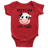 Holy Cow, I'm Cute Baby Snap Bodysuit Onesie