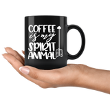 Coffee is a Hug in a Mug 11oz Black Ceramic COFFEE MUG - J & S Graphics