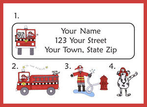 Personalized FIREFIGHTER Return Address Labels - J & S Graphics