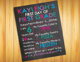 First Day of School or Birthday PERSONALIZED 8x10 Photo Prop PRINT - J & S Graphics