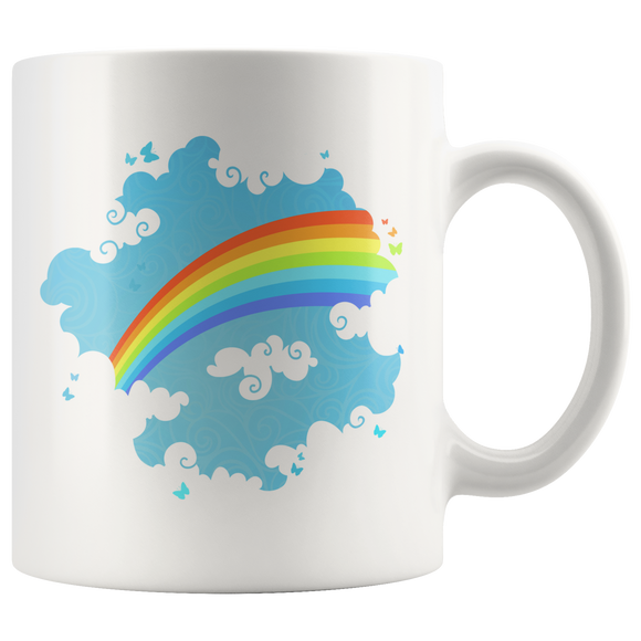 Rainbow in the Clouds Design Coffee Mug 11oz or 15oz
