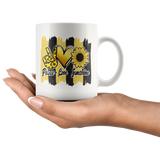 PEACE LOVE SUNSHINE Coffee Mug 11oz or 15oz