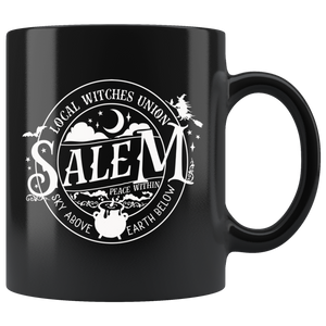 Halloween SALEM WITCHES UNION 11oz Black COFFEE MUG