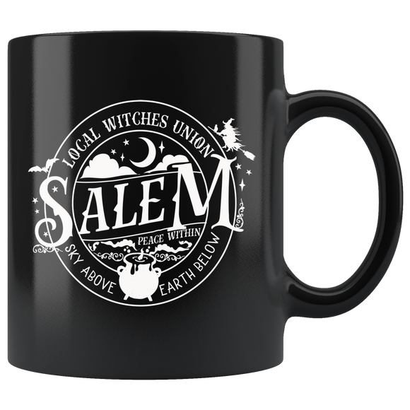 Halloween SALEM WITCHES UNION 11oz Black COFFEE MUG