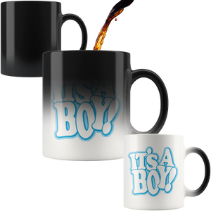 IT'S A BOY! Gender Reveal Magic Reveal 11oz Coffee Mug - J & S Graphics