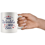 VOTED World's Best Son COFFEE MUG 11oz or 15oz