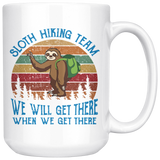 SLOTH HIKING TEAM COFFEE MUG 11oz or 15oz