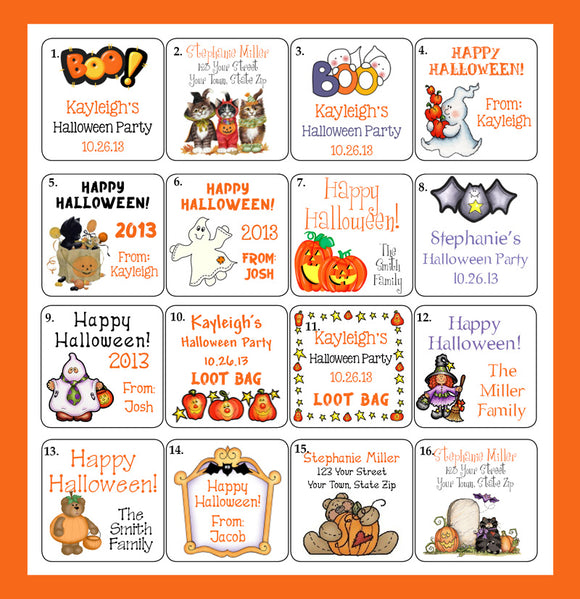 Personalized HALLOWEEN Goody Bag or Favor 2