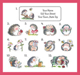 Personalized HEDGEHOG design Return ADDRESS Labels - J & S Graphics
