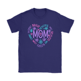 MOM Description in HEART Unisex and Women's T-Shirts