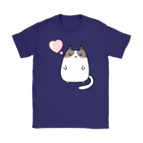 Cute KAWAII CAT with Heart Women's T-Shirt