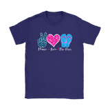 PEACE LOVE FLIP FLOPS Women's T-Shirt - J & S Graphics
