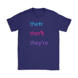 THEIR, THERE and THEY'RE Grammar Women's T-Shirt