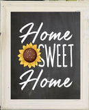 Home Sweet Home 8x10 Sunflower Typography Wall Decor Art Print - J & S Graphics