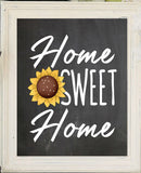 HOME SWEET HOME Sunflower Design Wall Decor, Instant Download 8x10 - J & S Graphics
