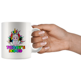 Today's Mood: Unicorn Giving Middle Finger COFFEE MUG 11oz or 15oz