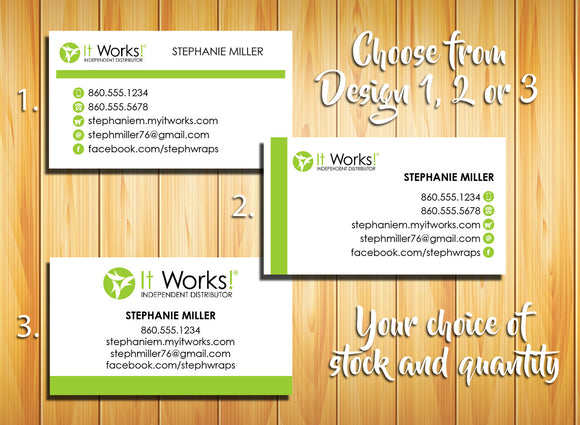 It Works Distributor Business Cards - Personalized and Printed - J & S Graphics