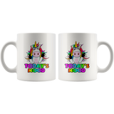 Today's Mood: Unicorn Giving Middle Finger COFFEE MUG 11oz or 15oz