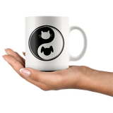 CAT DOG YIN YANG 11oz COFFEE MUG, Peace - J & S Graphics