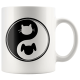 CAT DOG YIN YANG 11oz COFFEE MUG, Peace - J & S Graphics