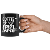 Coffee is a Hug in a Mug 11oz Black Ceramic COFFEE MUG - J & S Graphics