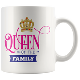 Couples COFFEE MUG Set, King & Queen of the Family, 11oz Mugs