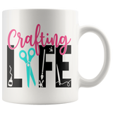 Crafting Life Coffee Mug, 11 oz and 15 oz - J & S Graphics