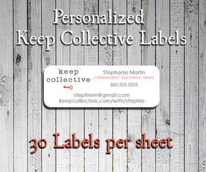 Personalized KEEP COLLECTIVE Labels for Independent Business Owner Labels - J & S Graphics
