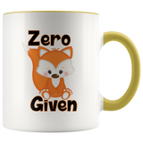 ZERO FOX GIVEN 11 oz White Color Accent Coffee Mug - J & S Graphics