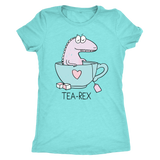 TEA REX - Humorous Women's Triblend T-Shirt, T-Rex - J & S Graphics