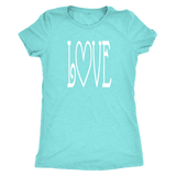 LOVE Women's Triblend T-Shirt - J & S Graphics