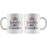 VOTED World's Best Grandpa COFFEE MUG 11oz or 15oz