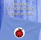 LADYBUG MONOGRAM Address Labels and or Matching Seals, Sets of 30, Personalized